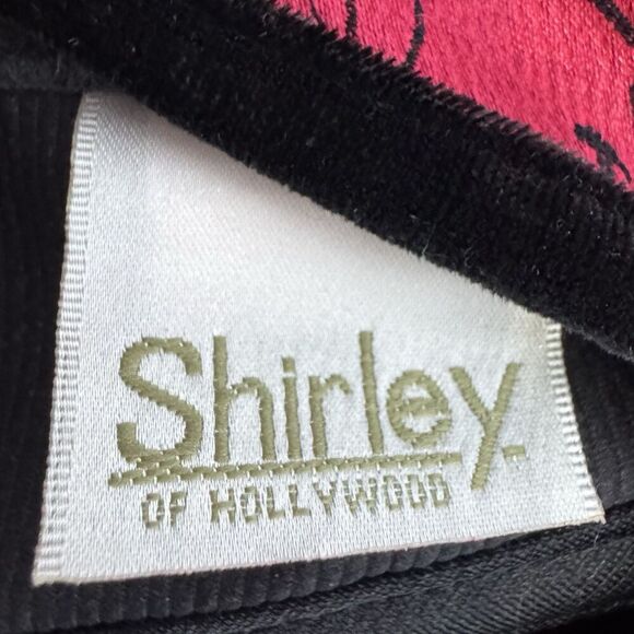 Shirley Satin Velvet Floral Lace Up Corset Top Size 34 Black Red Goth Vamp Y2K - Picture 5 of 8